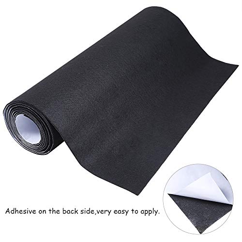 Caydo Black Self Adhesive Felt Shelf Liner for DIY Projects Costum...